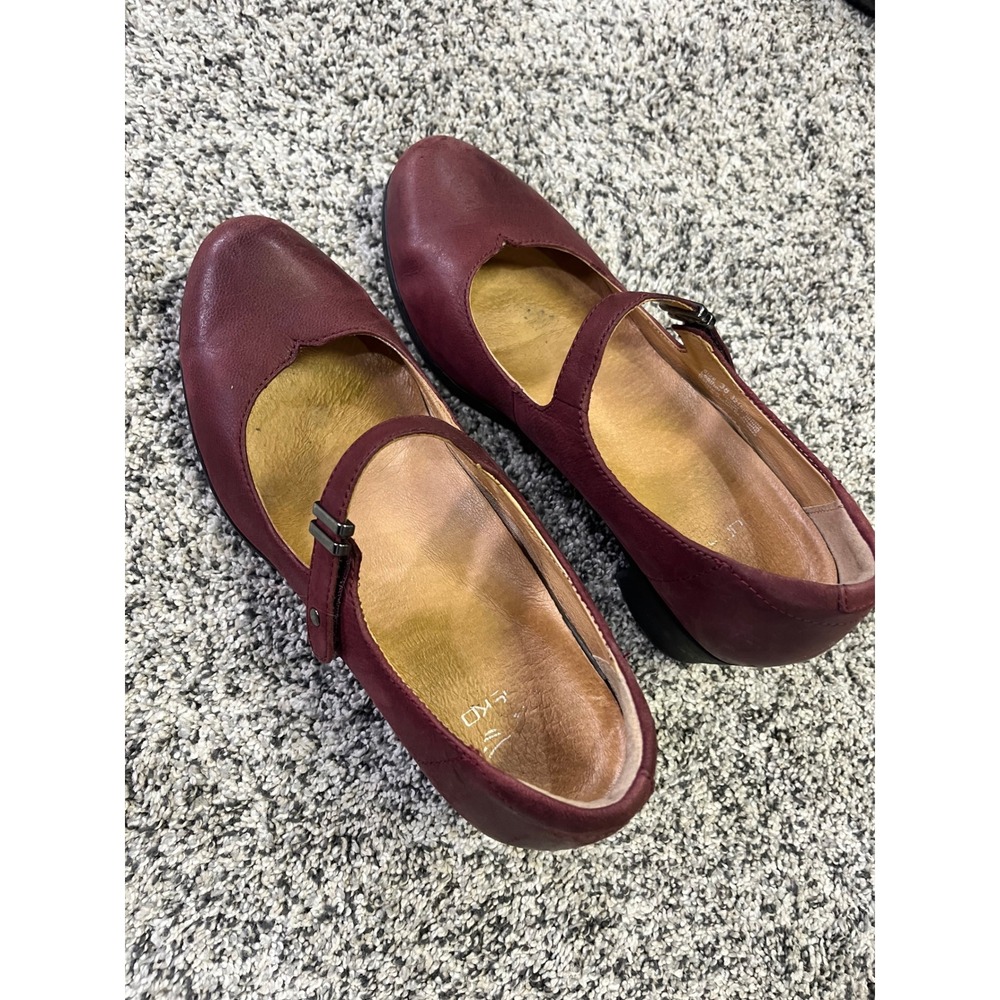 Dansko Burgundy Leather Mary Jane Block Heel Comfort Shoes EU 38 US 7.5-8 - Picture 2 of 10